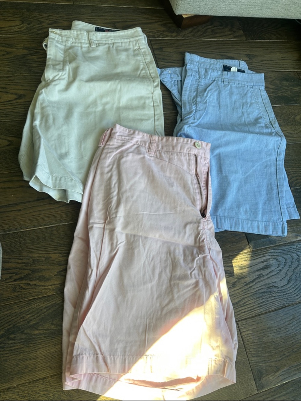 Vineyard Vines - 3 pairs of lightly worn shorts (pink, khaki, and blue)